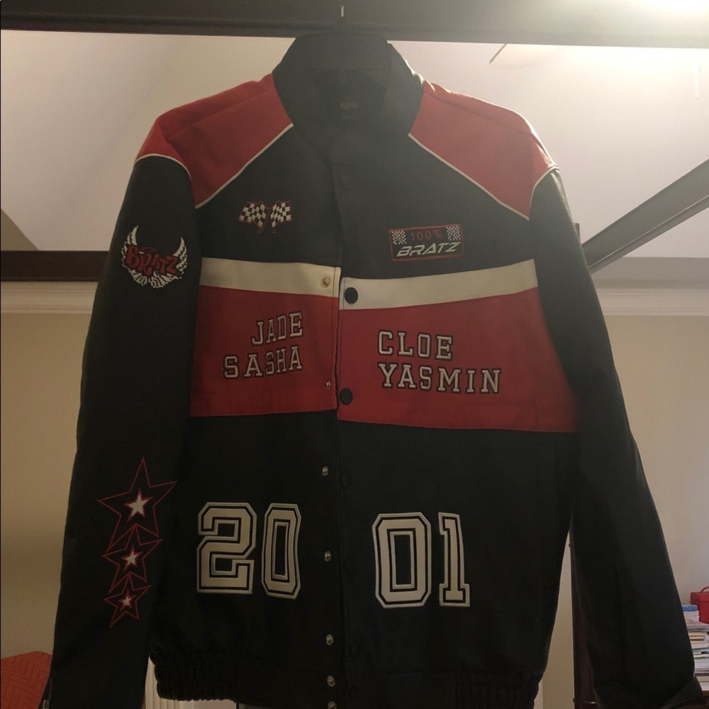 Forever 21 Red and Black Bomber Jacket